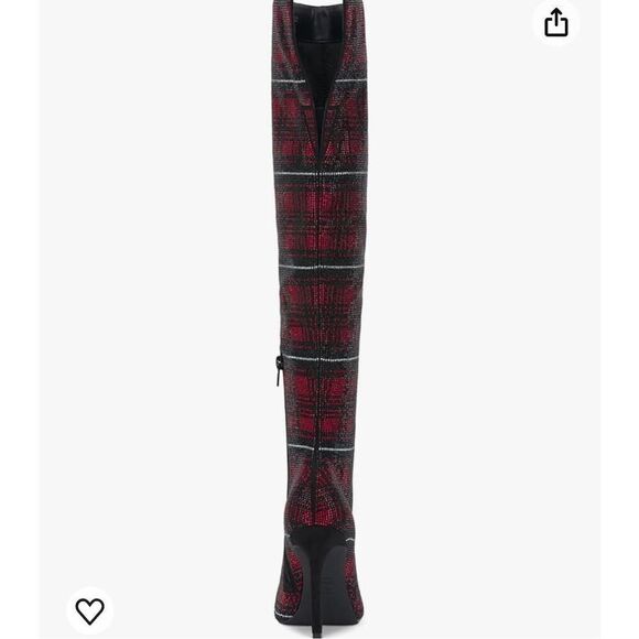 I.N.C International Concepts saveria 2F Red Plaid 6.5 - Picture 5 of 8